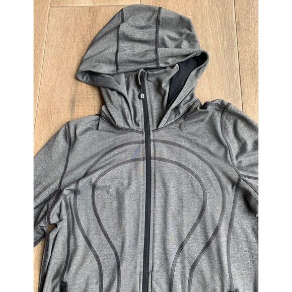Lululemon IN STRIDE JACKET Full Zip Hoodie TRACK define SWEATSHIRT 8 Gray RARE - Picture 8 of 11